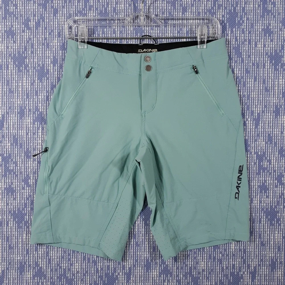 Dakine Mountain Biking Shorts Size Small Adjustable Waist Turquoise